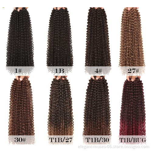 Wholesale Synthetic Crochet Braid Pre Twist Hair Extensions 18/24 inch Prelooped Long Soft Water Wave Ombre Passion Twist Hair